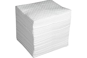 Spill Absorbent Pads - Oil-Onl Absorbent Pads - Heavy Weight Oil Absorbent Mat - Can Absorb Any Type of Oil, Not Absorbing Wa