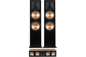Klipsch RF-7 III Cherry Wood Furniture Made Floorstanding Speaker Pair with a Klipsch RC-64 III Cherry Wood Furniture Made Center Channel Speaker (2017)