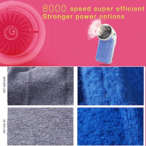 KOODER Rechargeable Sweater Shaver,Fabric Shaver, Lint Remover. Easy to Carry.Suitable to Use on Pilling Surfaces, Such As Sweater, Coat, Glove, Scarf,and Much More! (Blue)