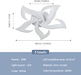 Riserva 60W LED Ceiling Light Petal Design 6500K White Φ60cm view 2