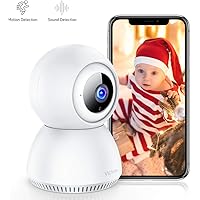 Victure 1080P Home Security Camera Wireless Indoor Surveillance Camera Smart 2.4G WiFi IP camera with 2-Way Audio Night Vision Sound Detection and Motion Tracking for Baby/Pet Monitor with iOS&Android