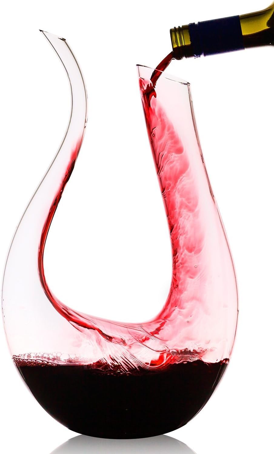 Wine Decanter,Towinle Red Wine Carafe Leadfree Crystal Glass Wine Aerator Wine Presents Accessories (1200 Milliliter)