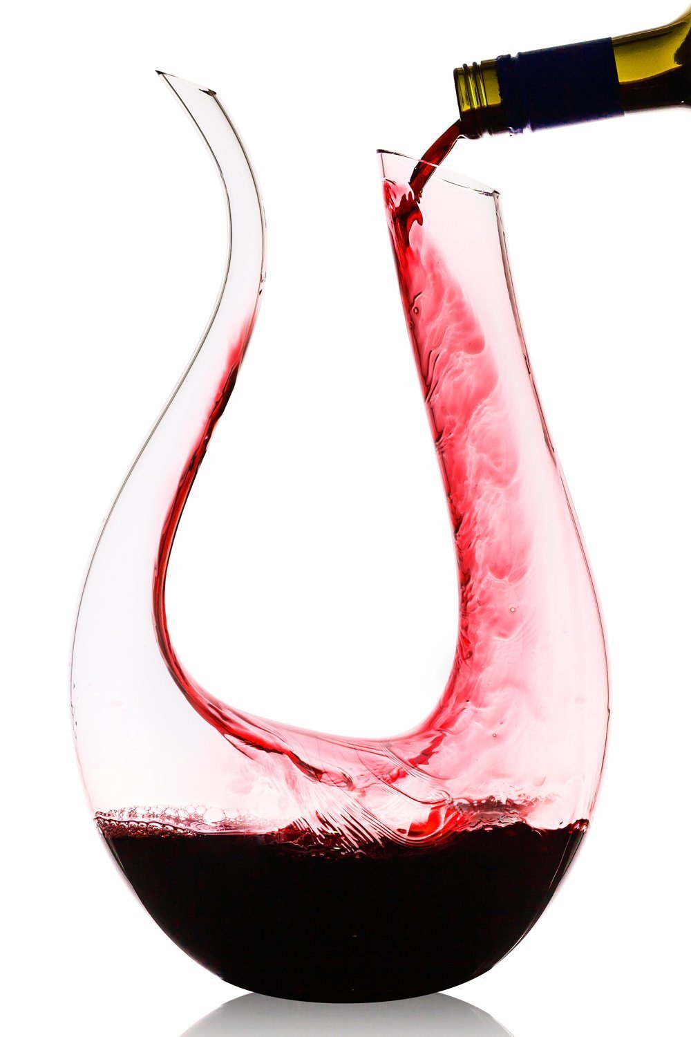 Wine Decanter，Towinle Red Wine Carafe Leadfree Crystal Glass Wine Aerator Wine Presents Accessories (1200 Milliliter)
