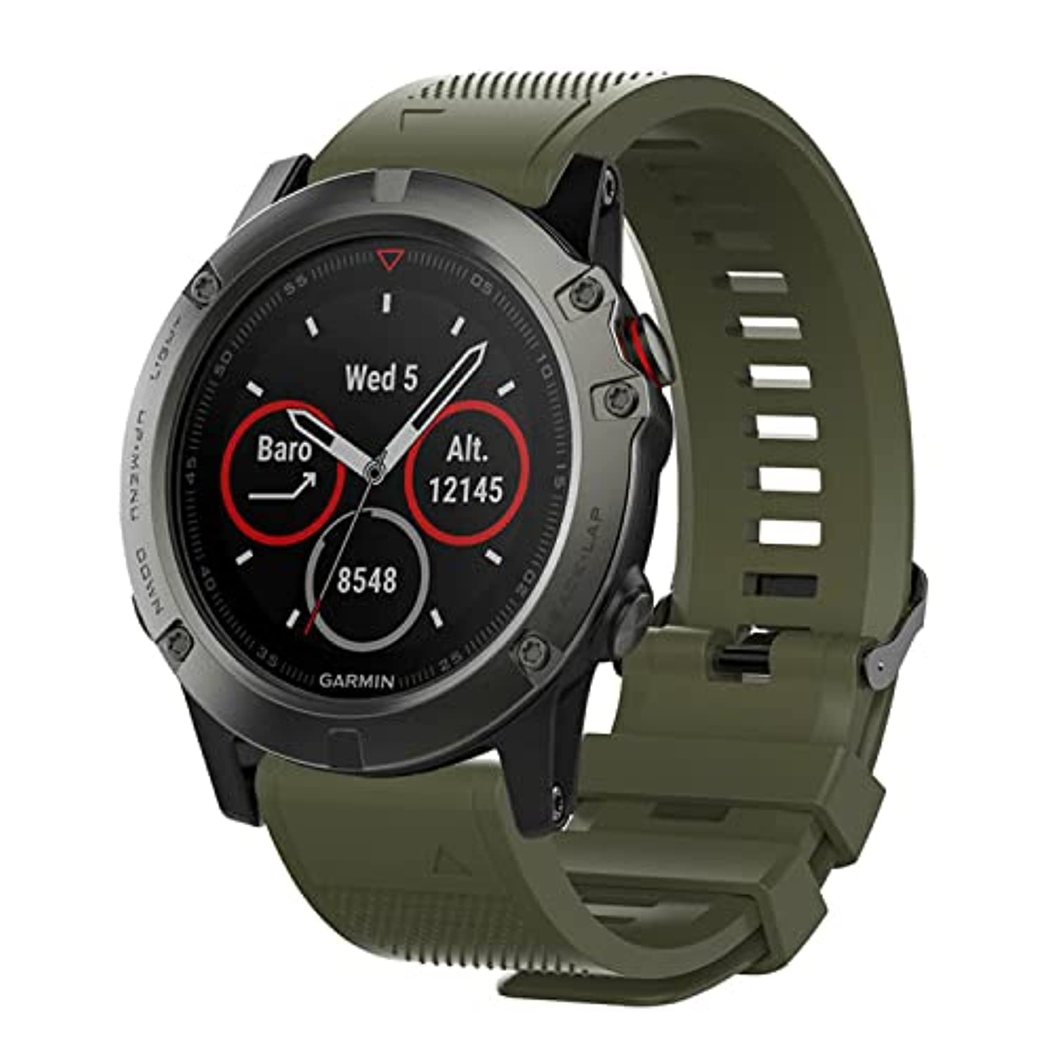 22mm Band Bracelet Strap Compatible for Garmin Fenix 7,Fenix 6,Fenix 6 Pro,Fenix 5,Fenix 5 Plus,Approach S60 S62,Forerunner 935 945,Quick Release Strap Wristband (Army green)