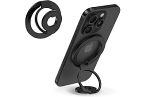 CIQILY Magnetic Phone Ring Holder for MagSafe Gym Phone Grip Stand Finger Ring Kickstand Dual-Sided Magnetic Stand for iPhone 17 16 Pro Max 16e 15 14 13 12 Pro Max,Samsung,Compatible for Wireless Car Mount