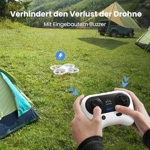 Ameta Morpho Drone with Camera for Children, 1080P HD FPV Drone for Beginners, RC Quadcopter with 32 RGB Light/18 Minutes Flight Time/STEM Modules/Lost Buzzer, Toy Gifts for Boys Girls
