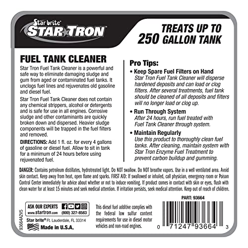 STAR BRITE Star Tron Fuel Tank Cleaner Remove Sludge, Varnish & Other