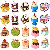Cheriswelry 20Pcs Resin Charms Pendants Cute Animal Bear Charms for Necklace Earring Bracelet Keychain Jewelry Making DIY Craft