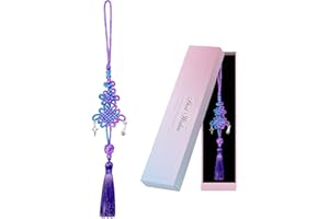 LUXIFUN K pop Gifts for Women Girls, Korea Pop Knot Merch Gifts, Cute Purple Silk Handmade Knot with Soft Tassels for K-pop Music Lover Fans, Christmas Birthday Gift for Friends Sister Daughter