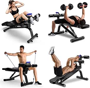Amazon.com : Yoleo Adjustable Weight Bench - Foldable