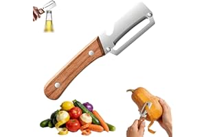 2 in 1 Premium Vegetable Peeler with Handle and Bottle Opener Stainless Steel Blade Kitchen Tool for Fruit Apple Potato Pumpk