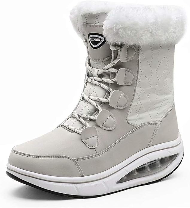 Lace Up Mid Calf Walking Comfortable Outdoor