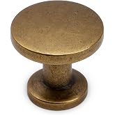 KOMOTIA 10 Pack Cabinet Knobs Antique Brass Kitchen Cabinet Knobs Zinc Alloy Drawer Pulls Solid Cabinet Hardware