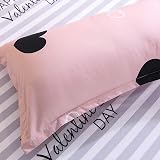 Loussiesd Pink Duvet Cover Single Love Heart Bedding 135x200 Soft Microfiber view 4