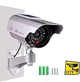 ISEEUSEE Dummy Fake Security Camera, Solar Powered