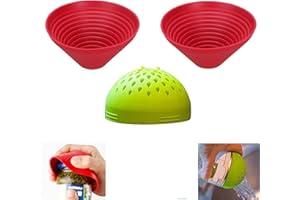 GKLUOE Jar Openers, Multi-Purpose Reusable Rubber Gripper Jar Opener for Seniors With Weak Hands Gripper Rubber Jar, Multi-Purpose Bottle Lid Openers Fit for Most Bottles… (2Red + 1Green)