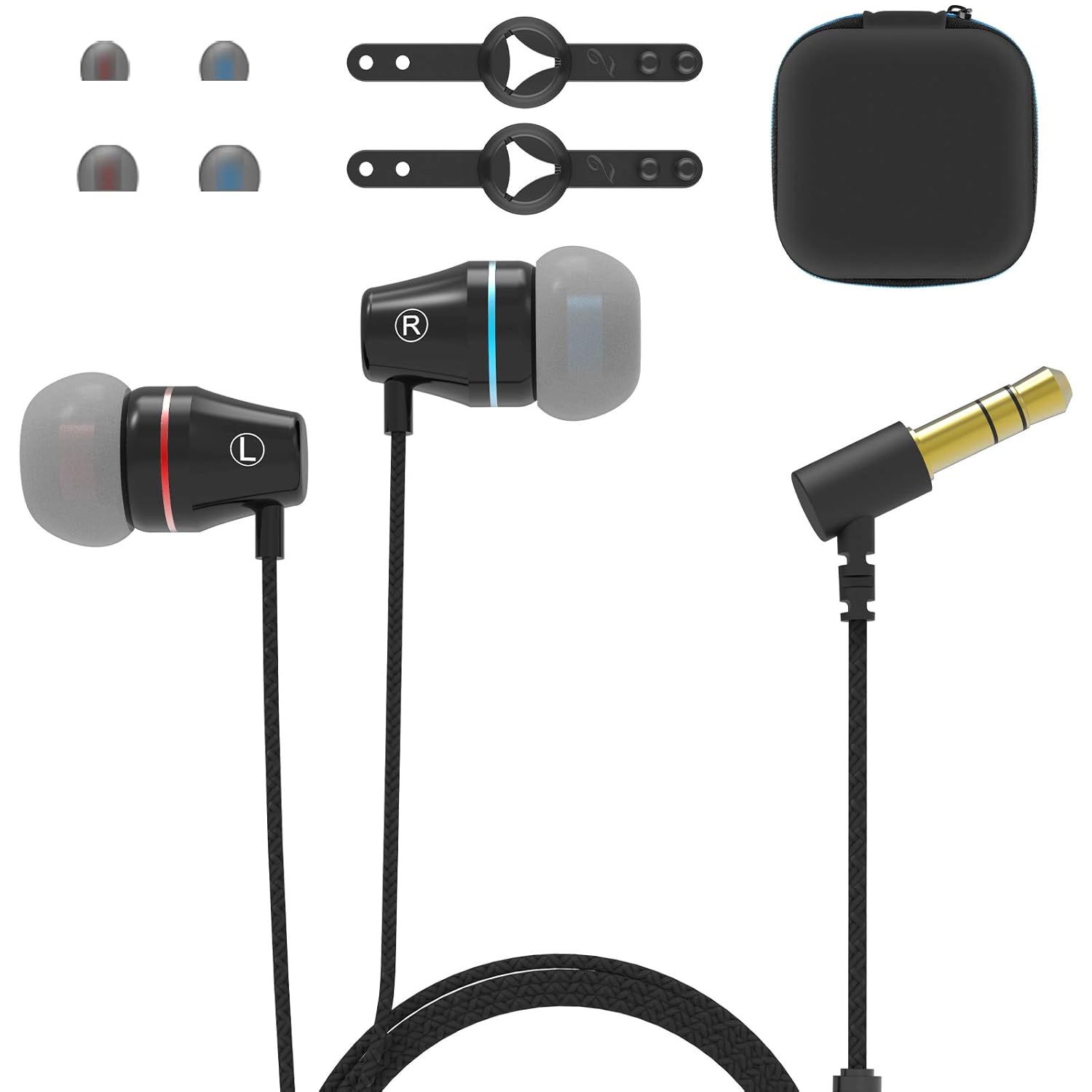 Geekria QuickFit VR Wired Earbuds for Oculus Quest 2, InEarHeadphones with S/M/L