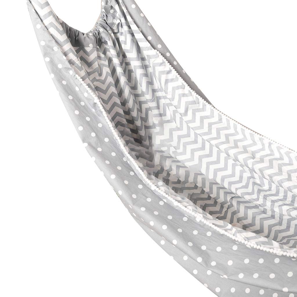 Photo 1 of HYBEW Children Hammock Swing Kids Cotton Cloth Bag Chair Baby Room Home Decor Indoor Outdoor Hanging Basket Hammock Chair for Bedroom, Grey