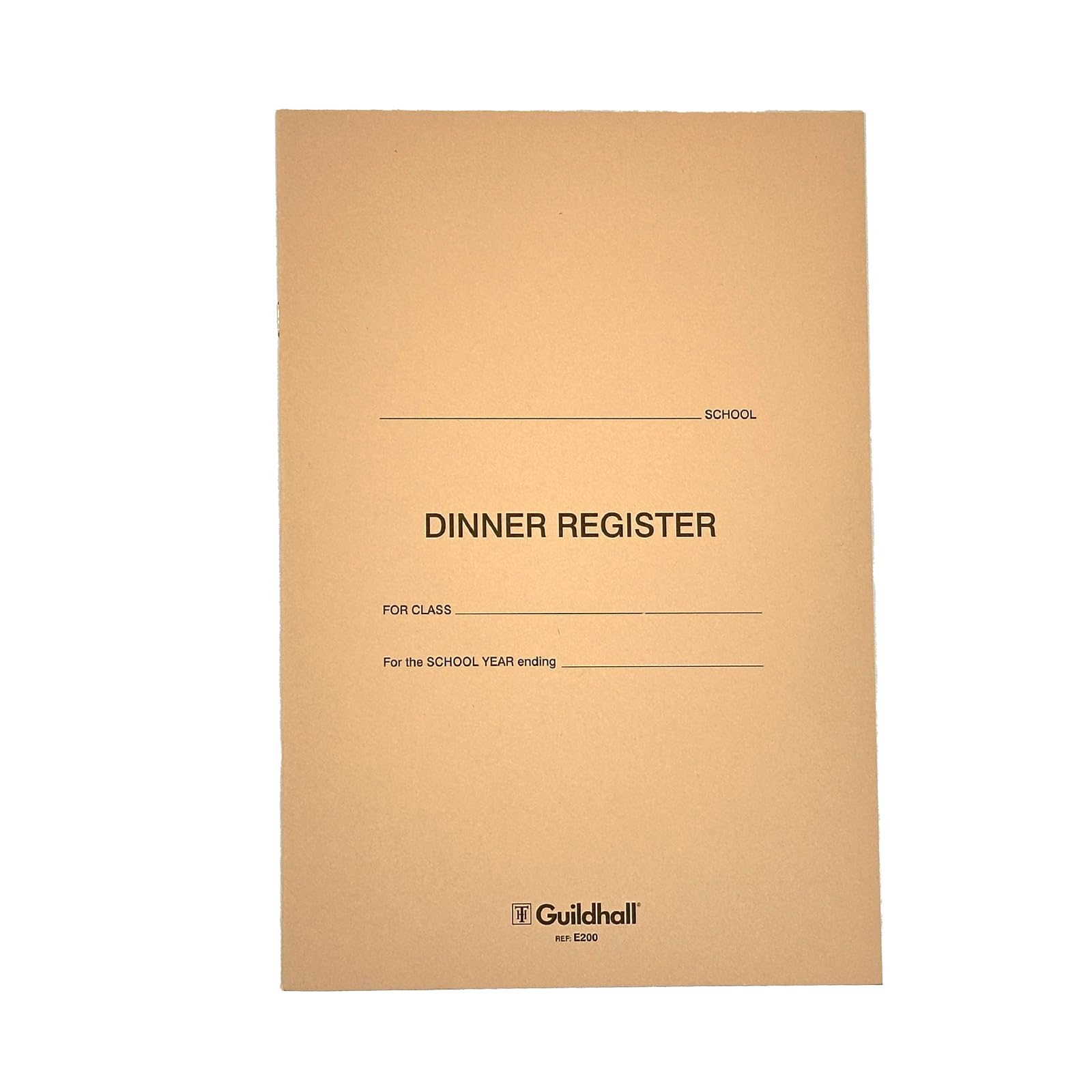 Exacompta - Ref E200Z - Guildhall - Dinner Register (12 Pages) - 298 x 202mm in Size, 70gsm Ruled White Paper, 50 Entries & 50 Weeks, Manilla Cover - Buff Cover