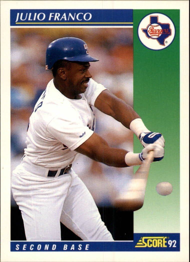 1992 Score Baseball Card 108 Julio Franco Collectibles