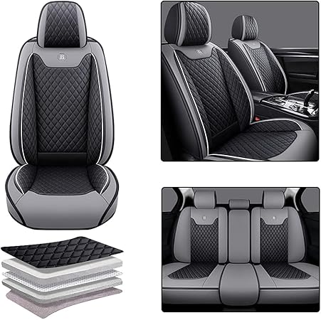 Amazon ホンダ N Box Slashインテリアアクセサリーカーシートカバー 5人乗りカーシートデコレーション シートカバー 車 バイク