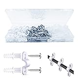 30 Sets Wire Shelf Loop Clips, White Multi Purpose
