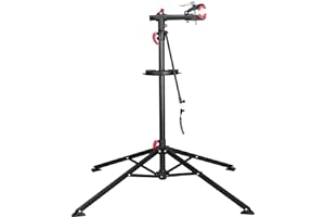 Yaheetech Bike Repair Stand Height Adjustable with Multiple Quick Release Telescopic Arm Tool Tray for Home Bicycle Mechanic