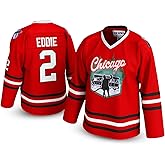 Cousin Eddie #2 Chicago Hockey Jersey – Red Holiday Comedy-Inspired Throwback, Stitched Letters, Adult Sizes S–5XL