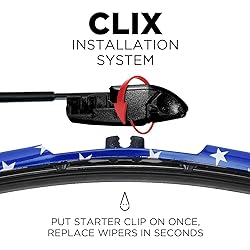 ClixWipers 22" + 18" (Set of 2) Stars All Weather