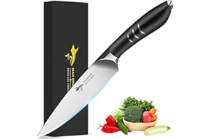 MAD SHARK 5 Inch Ultra Sharp Paring Knife, German Stainless Steel, Ergonomic Handle Design, Chopping Knife for Precise Cuttin