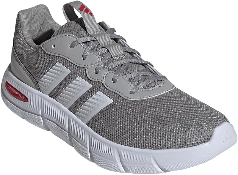 Sapatilhas Cloudfoam Flex Laces para homens, Mgh Cinzento Sólido/FTWR Branco/Escarlate Melhor, 42 EU — foto 4 de 8