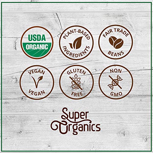 Super Organics Cardio Support Coffee Brew Cups With Superfoods & Probiotics | Keurig K-Cup Compatible | Cardiovascular Health | Medium Roast, USDA Certified Organic, Vegan & Fair Trade Coffee, 12ct