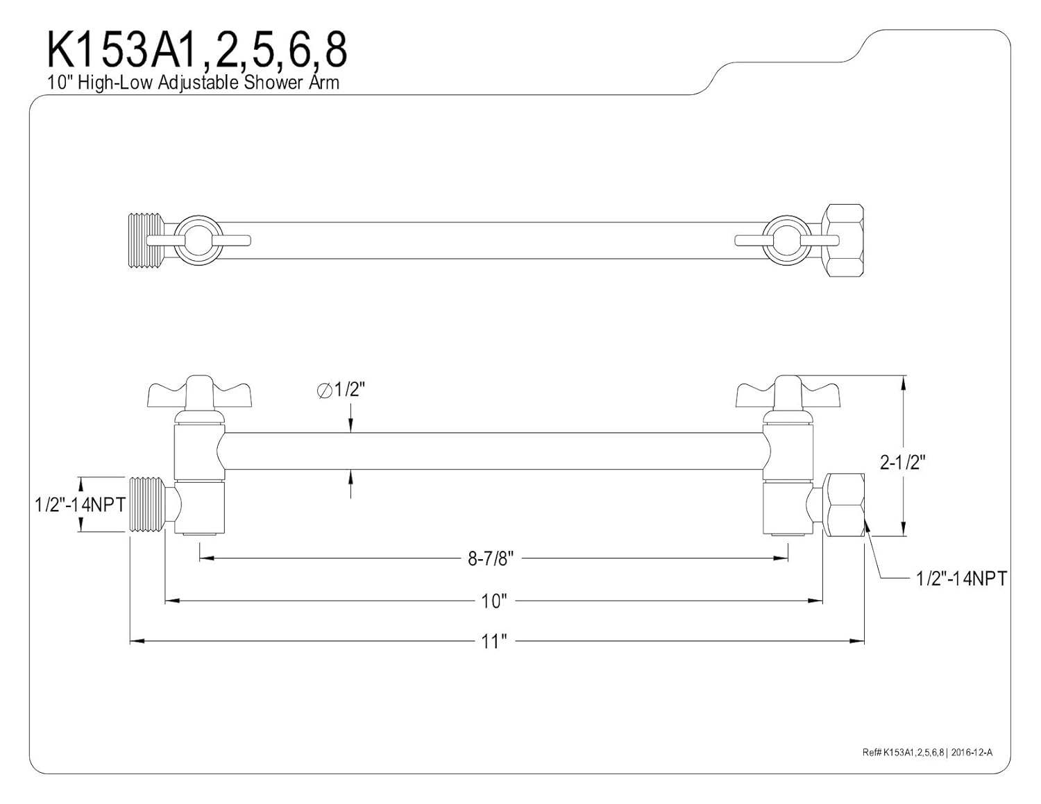 Polish Faucets Taps Kingston Brass K153a2 Plumbing Parts 10 Inch