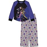 Disney Girls' 2-Piece Loose-fit Martching Pajama Set, Princess Pajamas, Soft & Cute for Kids