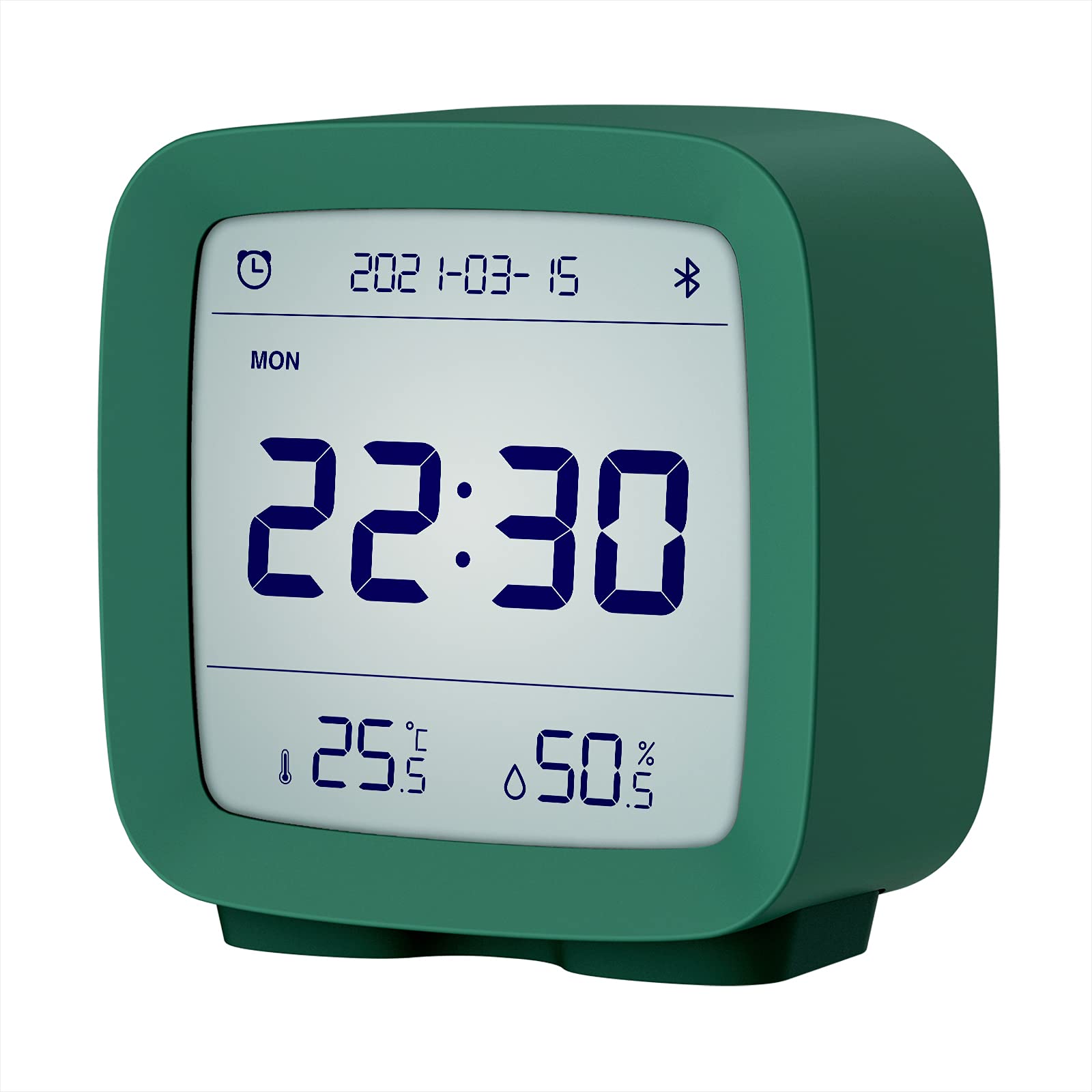 qingping Bluetooth Alarm Clock, Works with Mi Home, Smart Digital App Controlled Clock with Date, Time, Temperature, Humidity, Snooze, 16 Alarms and 8 Ringtones