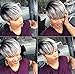 Fashion Charm Women Ladies Short Mix Grey Natural Hair Wigs