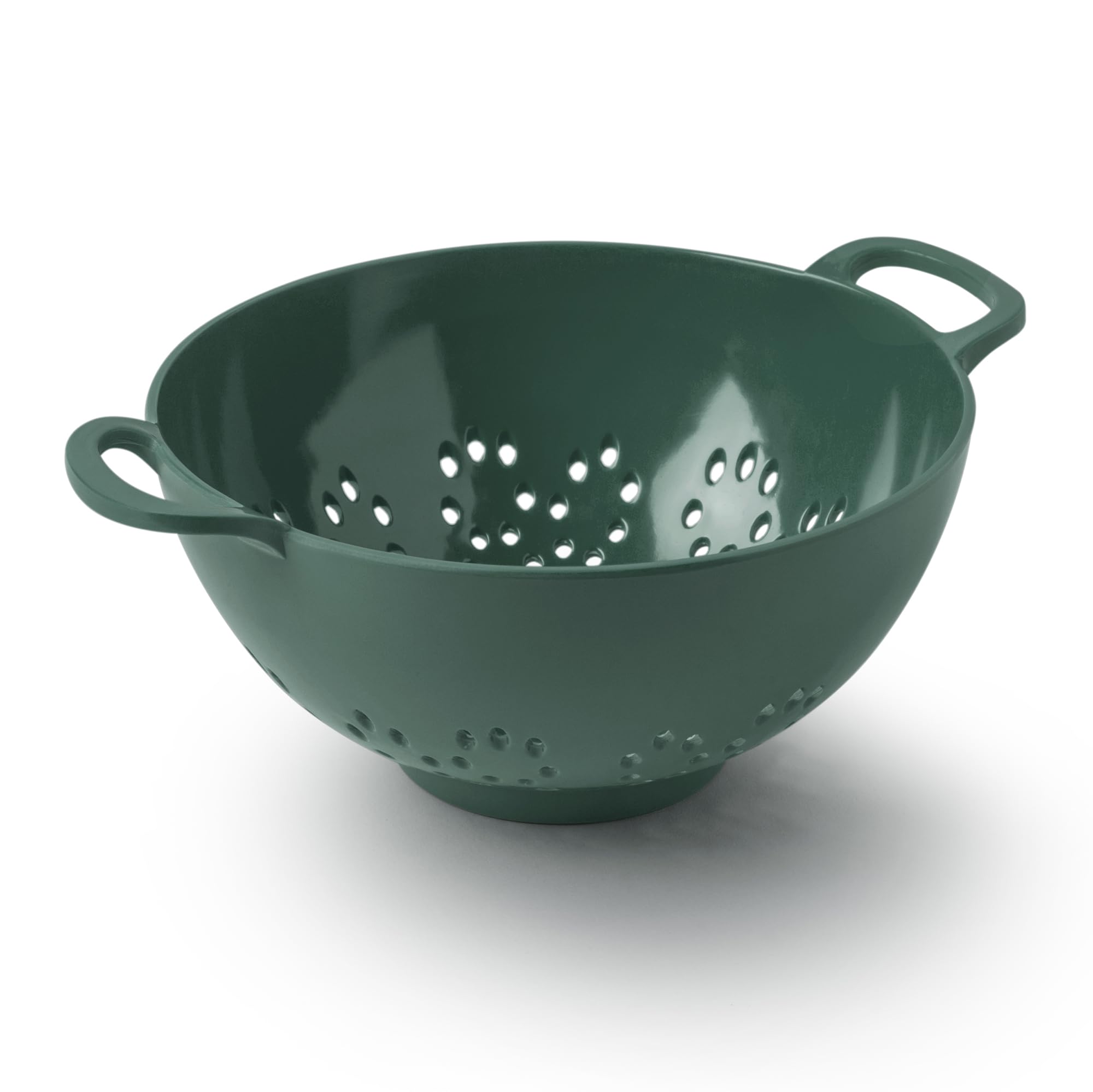 Zeal Melamine Berry Colander Small Kitchen Strainer Sieve with Easy Grip Handles, 15cm, Forest Green