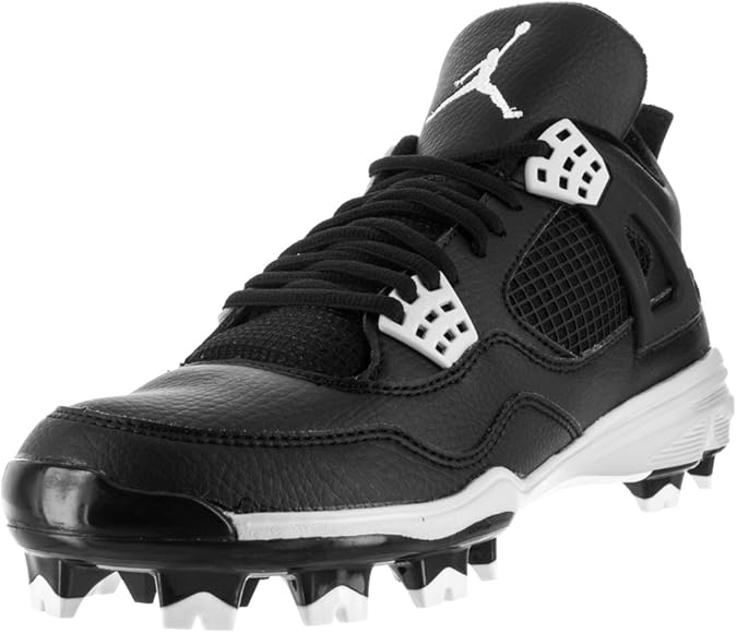 Amazon.com | Nike Jordan Men's Jordan IV Retro Mcs Black/Tech Grey Baseball Cleat 12 Men US | Shoes