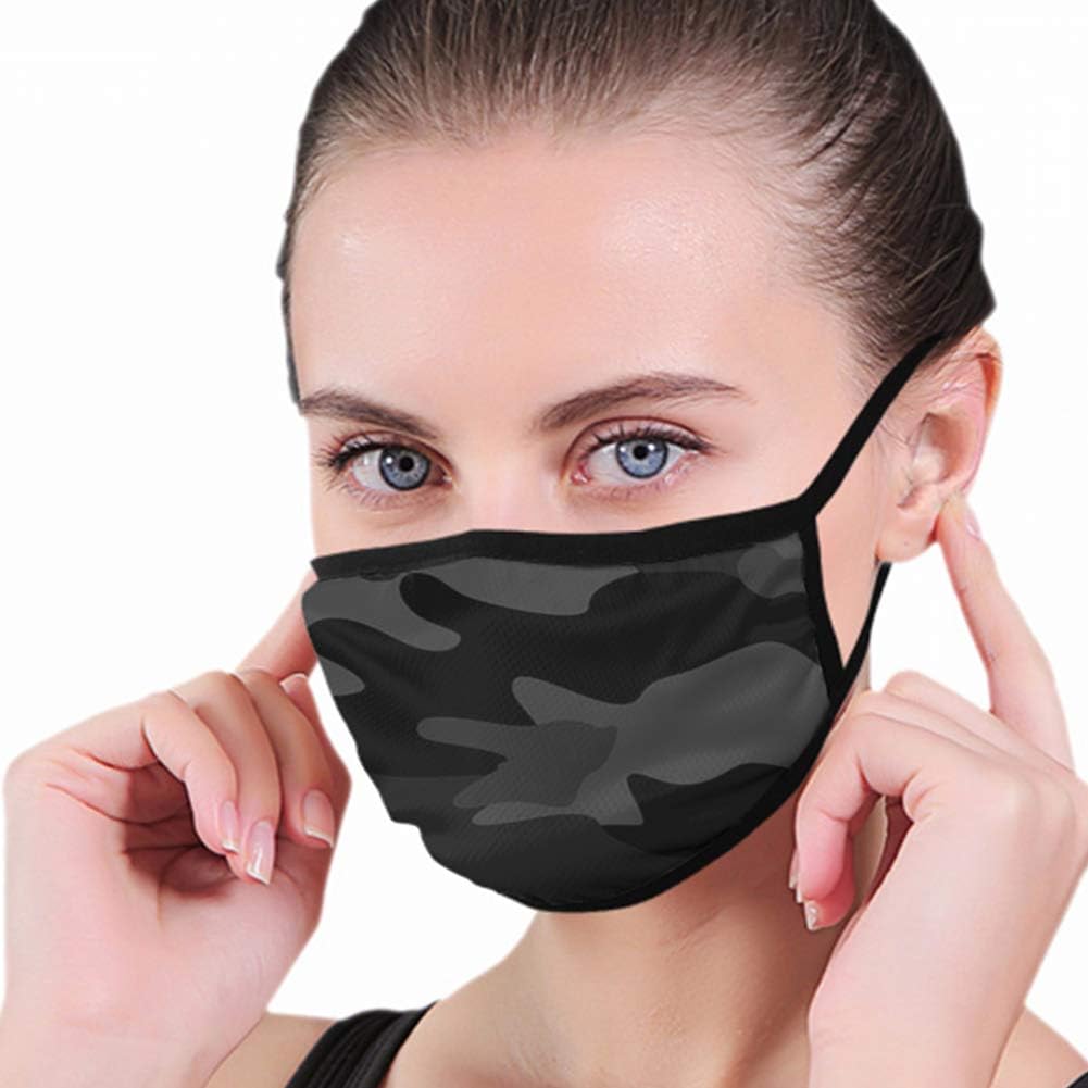 Camouflage Abstract Camo Full Seal Pollution Mask For Men & Women - Reusable Cotton Air Filter Mask With Adjustable Ear Loops Perfect For Blocking Pollution Dust Pollen And Germs