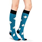 Benefeet Womens Knee High Striped Checkered High Knee Socks Cotton Long Sports Tube Socks