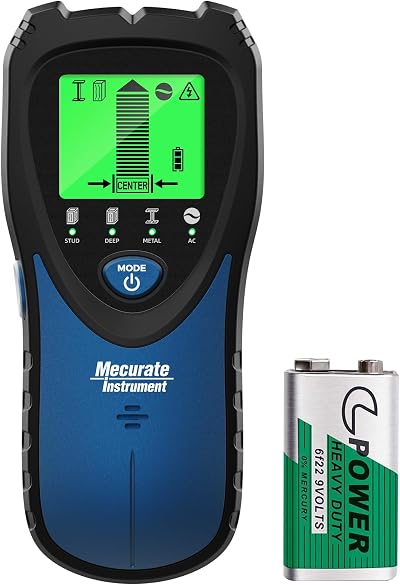 Mecurate 5-in-1 Stud Finder with LCD Display Wall Scanner