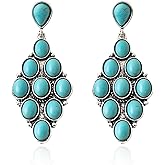 Turquoise Earrings for Women Western Jewelry Country Concert Outfits for Women Cowboy Chic Rodeo Outfit Shirts Dress Accessories