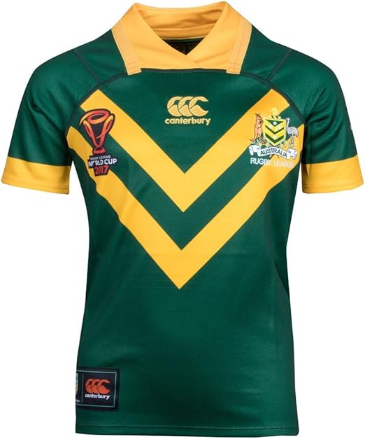 Canterbury Kids Rugby Jersey Kangaroos Rugby League Pro Home Jersey 8Y Amazon.co.uk Clothing