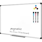 XBoard Magnetic Dry Erase Board/Whiteboard, 36 X 24 Inches Double Sided White Board, Silver Aluminium Frame
