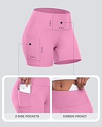 CHRLEISURE Womens Biker Yoga Shorts with