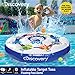 Discovery Kids Inflatable Target Toss Floating Pool Game with 10 Balls and Tether Rope, for Swimming Pools, Summer Parties, Lawn and Beach Games