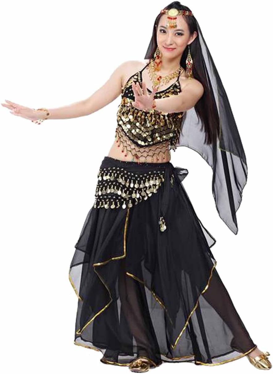 TRENDY XU Ladies Belly Dance Costume India Dance Dress Perfomence Professional Belly Dance Costumes Set