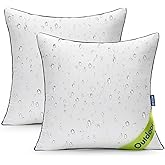 MIULEE 20x20 Outdoor Pillows, Pack of 2 Water Resistant Waterproof Pillow Inserts Decorative Stuffer for Sofa Couch Patio and Garden