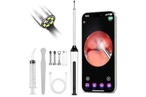 B.URHERO Tonsil Stone Removal Kit with Camera- Visual Tonsil Stone Remover Tool - Led Light Tonsillolith Removal Tool with 3 Head Attachments