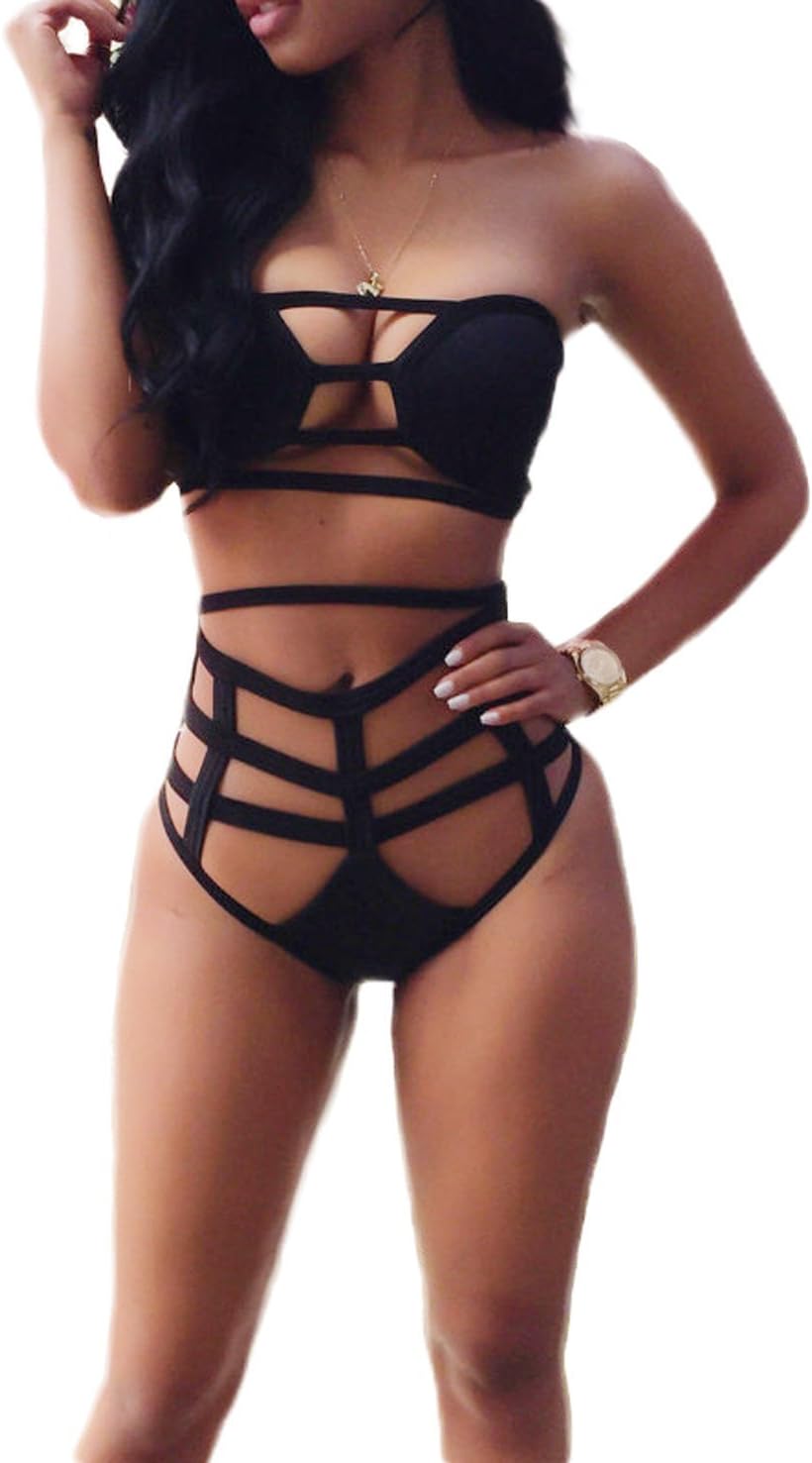 Sexy Hot-temptation Women's Resort Halter One-piece Bikini Charming